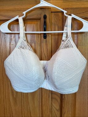 362 Auden Ivory Lace Lightly Lined Bralette XXL Wireless Plunge Bra